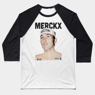 Eddy Merckx ------ Retro Aesthetic Baseball T-Shirt